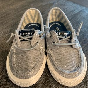 Baby Silver sparkle Sperry’s!